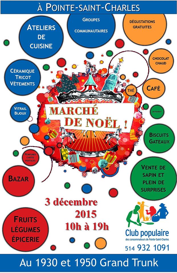 affiche marché de Noel pointe st charles 2015