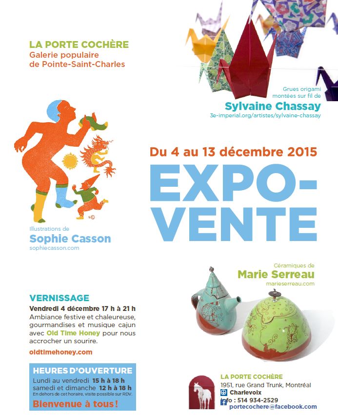 Affiche porte cochère décembre 2015